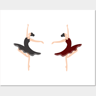 Twin Ballet Dancers Posters and Art